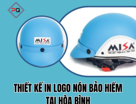 THIẾT KẾ IN LOGO NÓN BẢO HIỂM TẠI HÒA BÌNH