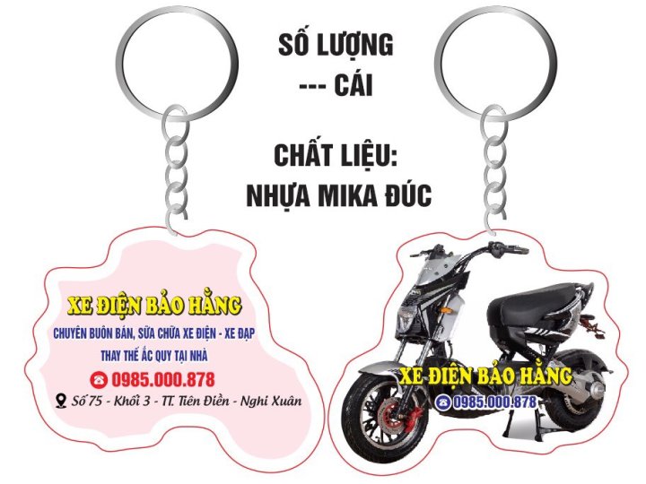 MÓC KHÓA HÌNH XE ĐIỆN