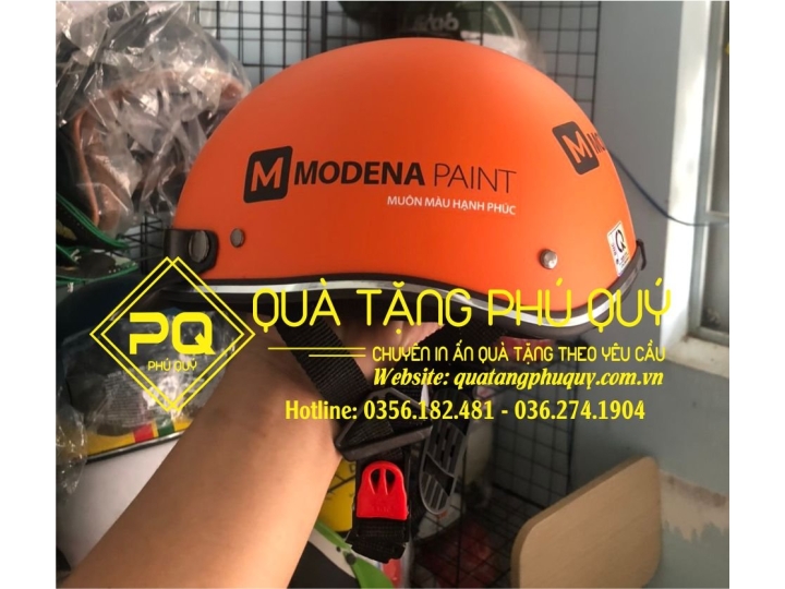 MŨ BẢO HIỂM MÀU CAM SƠN MỜ